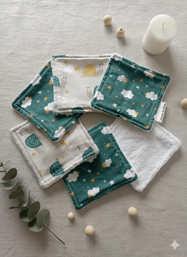 Lingettes lavables bébé.