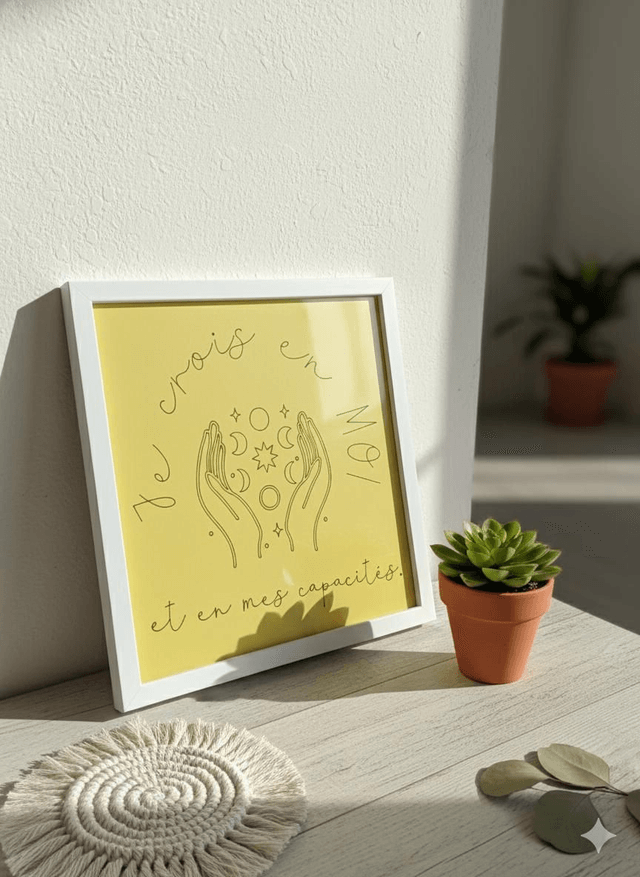 Cadre citation " je crois en moi "