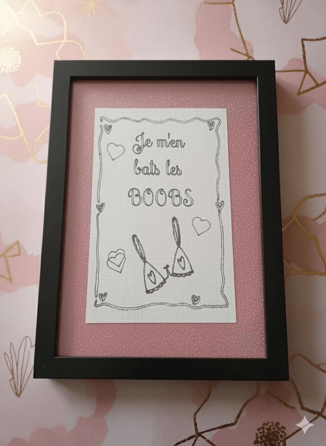 Cadre " je m'en bats les boobs "