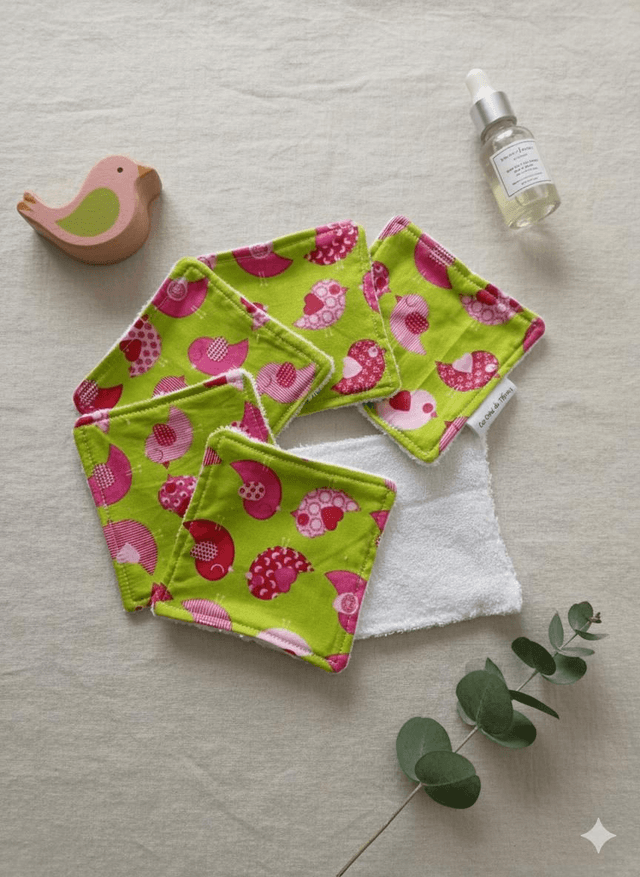 Lingettes lavables bébé.