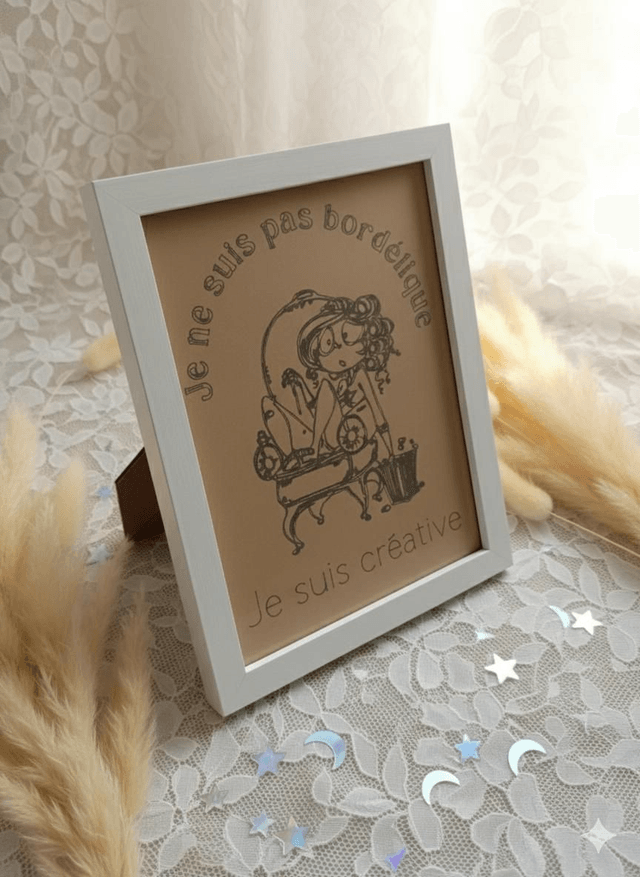 Cadre citation, "je ne suis pas bordélique"