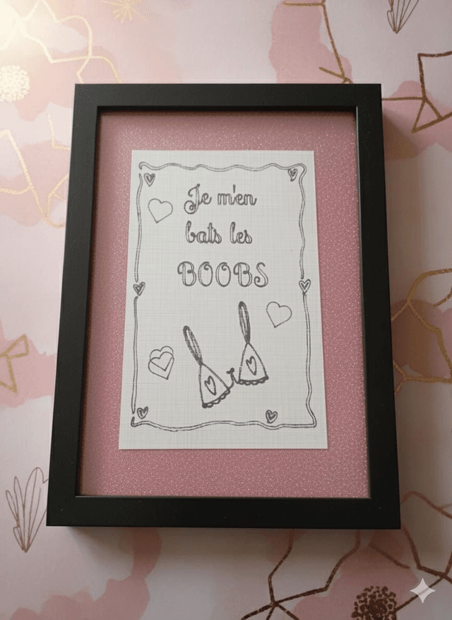 Cadre &quot; je m&#039;en bats les boobs &quot;
